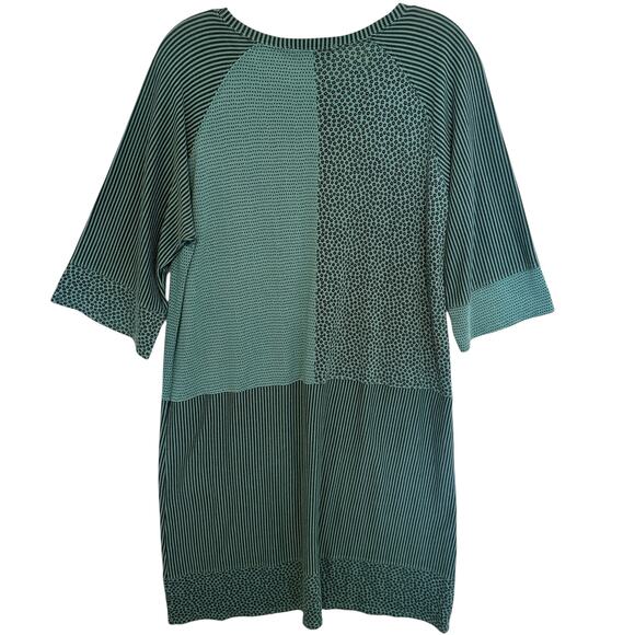 Gudrun Sjoden Mixed Print Pocket Dress Womens Medium Eucalyptus Green Modal - Picture 4 of 8